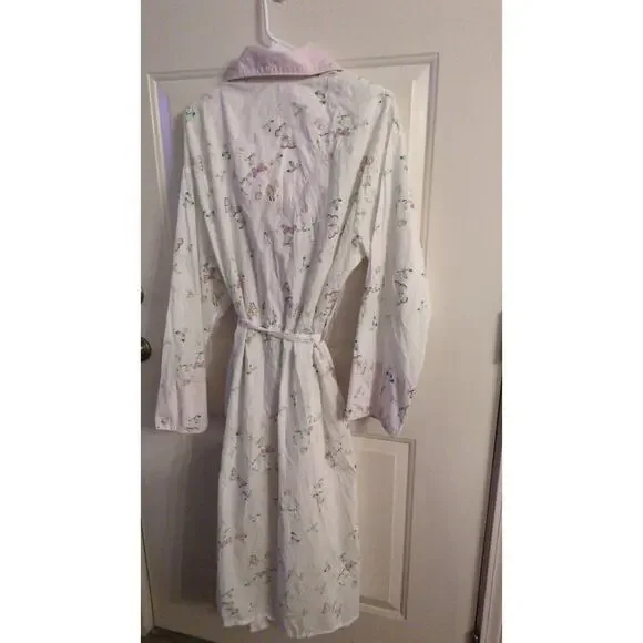 Crabtree & Evelyn Womens Butterfly Floral Robe, Pockets, Cottage Garden Fairy - Picture 4 of 6